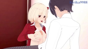 Chisato Nishikigi and I have intense sex in the restroom. – Lycoris Recoil Hentai