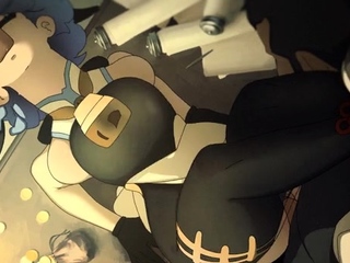 Hentai redhead gives blowjob and having sex