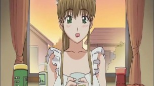 Maid In Apron Humiliated And Walked With A Leash