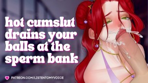 Slutty Receptionist Drains Your Balls at the Sperm Bank [Audio Roleplay] [Submissive Slut] [Cumslut]