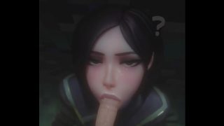 Viper giving a Blowjob