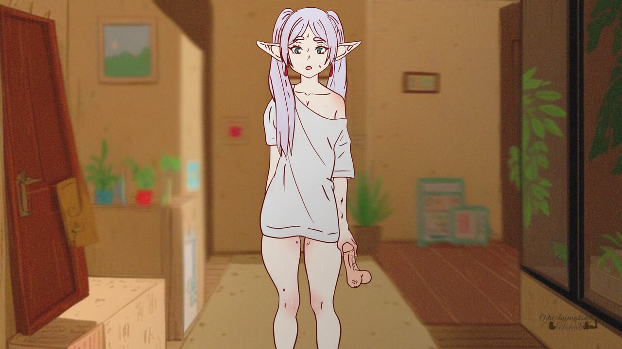 Frieren got trapped in sticky cum and was fucked in the ass! Stark,Fern Hentai, Cartoon, Parody !