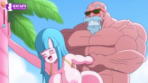 Master Roshi's big cock | Dragon ball parody | Anime Hentai 1080p