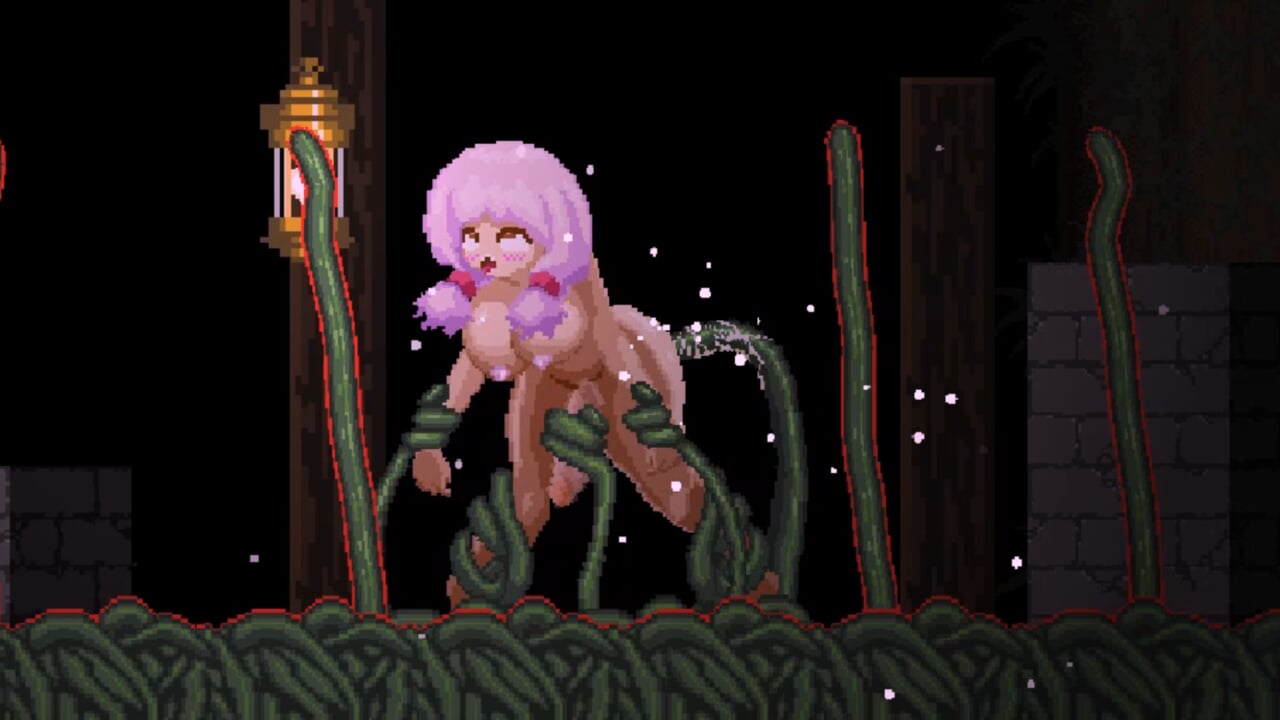 The futanari beauty has a fierce mating with the monster