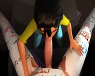 3DGSPOT – Horny Brunette Deepthroats And Fucks A Man’s Big Cock In Plaster! 3D CARTOON PORN!