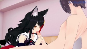 Ookami Mio and I have intense sex in the bedroom. – Hololive VTuber Hentai