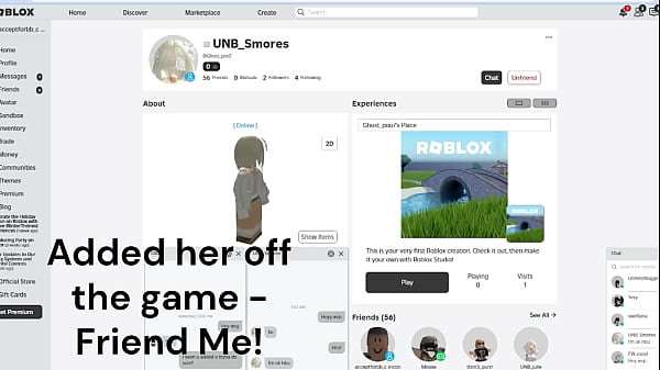 RoMeet: 8 – rich white roblox thot UNB Smores gets fucked