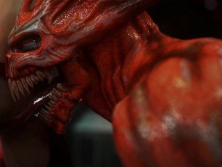 3D Girls Ruined by Scary Alien Monsters!