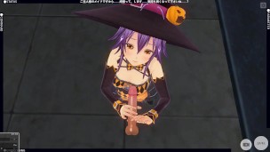 3D HENTAI POV Pumpkin girl jerking off your cock