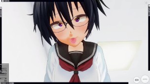 3D HENTAI POV schoolgirl rides your cock and does AHEGAO