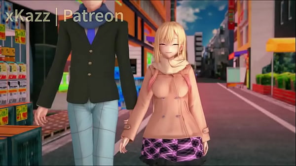 Marin Kitagawa hace cosplay navideño para un viejo en un motel