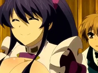 Hentai redhead gives blowjob and having sex