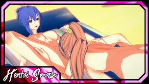 Kaede Sakura and Natsuru Senou have lesbian sex on the beach – Kampfer Hentai