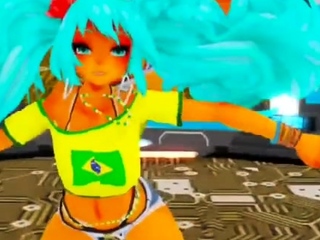 Mmd / Brazilian Miku Hatsune – Bubble Butt