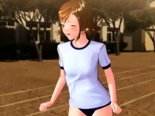 Sexy 3D hentai cutie gets fucked outdoors