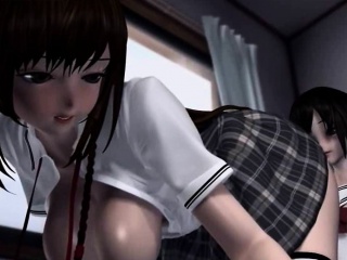 Teen animated babe enjoys shemale cock