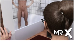 Went into the bathroom and WAS SURPRISED BY DICK SIZE [GAME PORN STORY] # 4