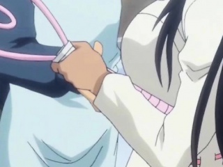 Anime chick gets ass spanked and gives BJ