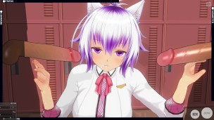 3D HENTAI Friends came to me in the women’s locker room and fucked hard