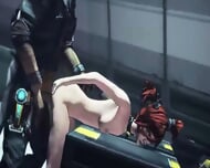 Animated Hardcore Gangbang With Robots – Lady Explores BDSM With Multiple Lovers While Bound In Fiery Hentai Group Scene