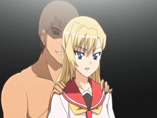 Blonde hentai girl gets gangbanged rough