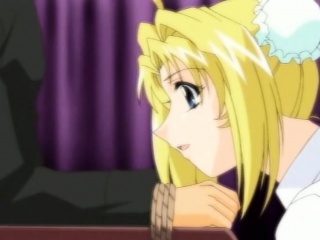 Blonde hentai girl rides tied up guys hard cock