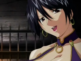 Bondage hentai with bigboobs gets shoved vibrator in her wet