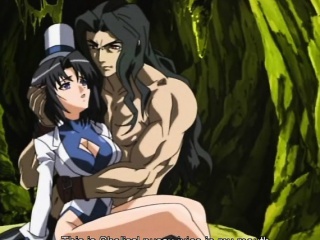 Caught anime gets squeezed her tits by tentacles