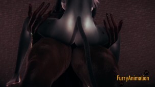 Furry Hentai – Beast and Black Cat having wild sex end crempie