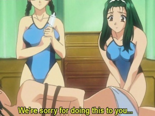 Hentai lezzy girl gets enema and ass toyed