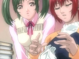 Hentai school teacher masturbates in class