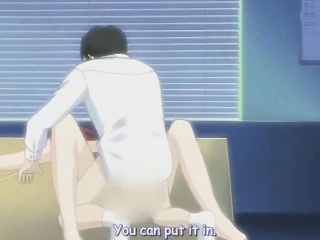 Huge titted hentai teacher takes huge dong