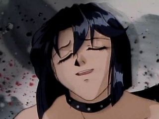 Tied busty hentai slave gets her hole pumped hard